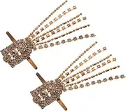 [Veemoon] Alloy Rhinestone Tassel Charms for Shoes and Bags Decorative Clothing Chains Stylish Boot Pendants Present for Teens and Adults