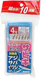 Drunky DSA-005 Pink Skin Sabiki Set of 10 Assorted Sizes 3-7