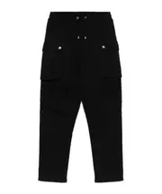Balmain Drawstring Cargo Track Pants S,XL,L,M,XXL black