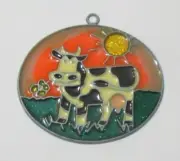 COLORFUL COW SCENE SUNCATCHER (ANIMAL SUNCATCHERS)