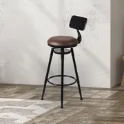 Levede 1x Industrial Bar Stools Kitchen Stool PU Leather Barstools Swivel Chair
