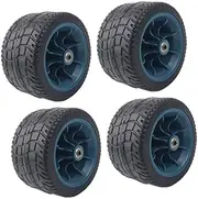 Leefasy 4Pcs 7" Wheelbarrow Tire,Solid Tire,Hand Truck Accessories Portable Replacement Heavy Duty Wheelbarrow Wheel for Beach Indoor