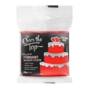 250g Over the Top Super Red Premium Fondant Sugar Paste