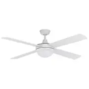 Mercator 130cm White 4 Blade Grange Ceiling Fan With Light