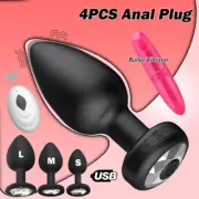 Butt Plug Vibrator Prostate Massager Dildo Stimulator Vibrating Anal Men Sex Toy