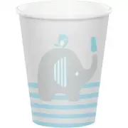 Little Peanut Boy Baby Shower 9oz Hot/Cold Cups Paper 8 Pack Elephant Decor