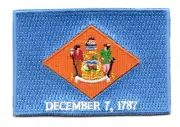 DELAWARE STATE FLAG iron On Patch 3"