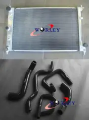 Aluminum Radiator &BLK Hose for Ford BA BF Falcon XR6 Fairmont Turbo 10/02- 4/08