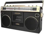Audio 1980S-Style Portable Bluetooth Boombox AM/FM Radio Cassette Player Reco...