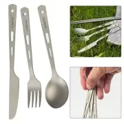 Cutlery Set Set Professional Spoon Spork Titanium Travel Useful Utensils