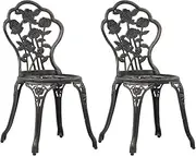 Generic Bistro Chairs 2 pcs Bronze Cast Aluminium