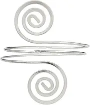 [Prettyia] Minimalist Simple Coil Upper Arm Band Bracelet Cuff Armlets for Women Girls Open Arm Bangle, Adjustable