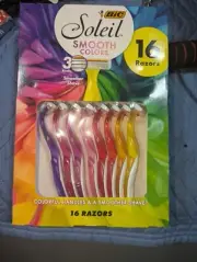 BIC Soleil 3 Blade Color Collection Women's Razors 16 Razors - NEW