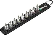 Wera 1/4-Inch Drive Torx Bit Socket with Holding Function 9-Pieces Set