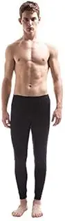[Jasmine Silk] Mens Pure Silk Thermal Long Johns Black