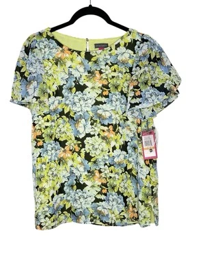 NWT Vince Camuto Womens Blooming Floral Chiffon Blouse Small Feminine Fairy