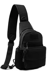 [AIMALL] Man Shoulder Backpack Chest Bag Small Sling Cross Body Satchel Bag Outdoor, Adjustable Strap, Lightweight, Versatile for Outdoor Activities, Secure Zip Closure