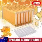7 PCS Free Flowing Honey Hive Beehive Frames for Brood Beekeeping Box House AU