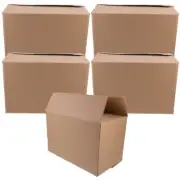 5 Pcs Flat Cardboard Boxes Corrugated Moving Boxes Corrugated Packaging Box