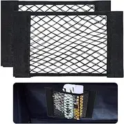 AHQiZFX Pack of 2 Car Storage Net, Boot Net Bag, Car Luggage Net, Boot Organiser Net, Car Accessories Interior Gadget, for Motorhome, Caravan, Camper, Truck, Van, 40 x 25 cm