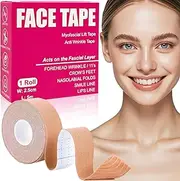 Face Tape, Kinesiology Tape for Face, Facial Myofascial Lift Tape, Anti Wrinkle Patches for Fine Lines, Crow's Feet, Sagging Skin, Non-Invasive Natural Wrinkle Reduction Smoothing Patches - 2.5cm*5m