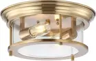 JYL7446A Lauren 13.25" Metal/Glass LED Flush Mount, Transitional,Glam,Classic,In