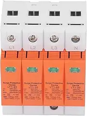 4P Low Voltage Arrester Device Protective 385VAC 10 to 20KA Short Circuit Technology 35mm Standard Rail Installation