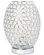 Lalia Home Elipse Crystal Decorative Curved Accent Uplight Table Lamp