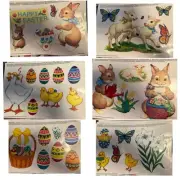 Vtg 31 NIP Easter Window Clings Ottenheimer Creations Eggs Chicks Bunny 6pg 1994