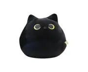 Black Cat Plush Toy Cartoon Cat Shape Pillow Stuffed Throw Pillow Cushion For Birthday Gift