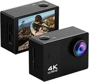 Action Camera 4K HD, Cycling Video Camera with 2" IPS Display, 170° Wide Angle, Electronic Stabilization, Loop Recording, Versatile Mount, Waterproof Sports Camcorder for Vlog
