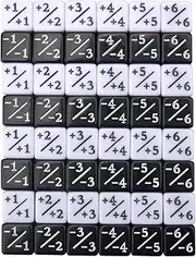 APOMOONS 48 Pieces Dice Counter, Token Dice Loyalty Dice D6 Dice Counter Compatible with MTG, CCG, Dice Set Card Game Accessories with Storage Bags, Large Cube, 2 Colours