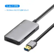 USB 3.0 SD SDHC CF Compact Flash TF MicroSD Card Reader U Disk Mouse Reader 5in1