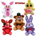 5pcs Kids Plushie Toy Gifts Plush Dolls Five Nights At Freddy's FNAF Horror Game