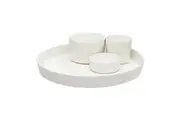 4pc Ecology Origin Entertaining Dinner Set Porcelain Round Cup Bowl Plate White