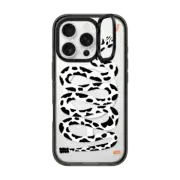 iPhone 16 Pro Impact Ring Stand Case MagSafe Compatible Cow Print Snake by Kristina Micotti