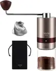 Gold Manual Coffee Grinder Stainless Steel Burr Coffee Grinder with Portable ...