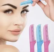 3 Pcs Eyebrow Trimmer Razor Hair Grooming Blade Cutting Beauty Facial Razor