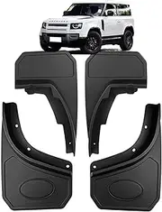 4Pcs Car Mud Flaps Compatible with Land Rover Defender 90/110 2020-2025, Front Rear Splash Guards Fender Wheels Mudflaps Protector, for Car Protects The Paintwork from Scratches