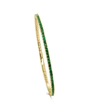 Sabrina Designs 14K 2.12 ct. tw. Emerald Flexible Bangle Bracelet
