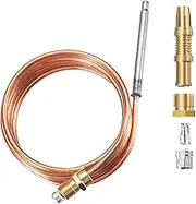 uxcell 59" Thermocouple 600 Degree Gas Fireplaces Replacement Thermocouple 11/32" for Gas Furnaces, Oven, Fryers, Boilers, Water Heaters, Thermostat Control