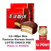 12-48pc Box of Famous Korean Snack Chocolate Marshmallow Cake LOTTE CHOCO PIE