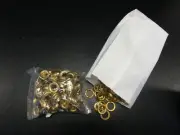 BRASS UPHOLSTERY GROMMET NUMBER 4 SET OF (100) 1 1/16" OD X 1/2" ID