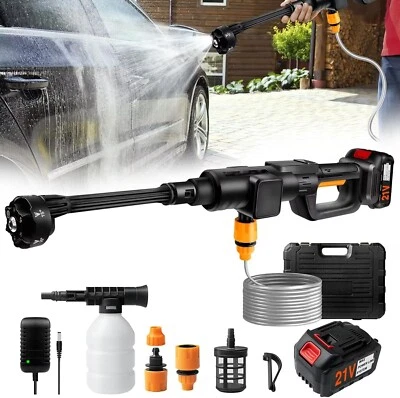 Portable Cordless Pressure Washer Gun Battery Powered Pressure Washer Car Home C