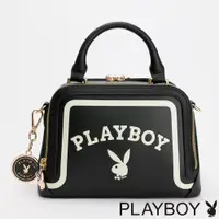 在飛比找ETMall東森購物網優惠-PLAYBOY - 手提包附長背帶 Emblem系列 - 黑