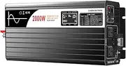 2000W Inverter DC 12V to AC 240v Pure sine Wave Solar Power Inverter for Camping Battery (DC12V (Range 10V-15V) 2000W) (DC 12V 2000W)