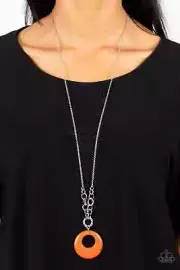 Paparazzi HIDDEN DUNE orange necklace