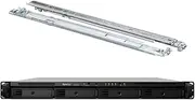 Synology RackStation RS820+ Compact Rack Mount NAS Server Bundle with Rail Kit, Intel Atom C3538 Quad-Core, 18GB DDR4 Synology RAM, 32TB SATA HDD, Synology DSM Software