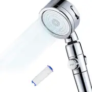 High Pressure Shower Head, With On/off Full Shutoff Push Button