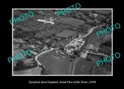 OLD POSTCARD SIZE PHOTO EYNSFORD KENT ENGLAND TOWN AERIAL VIEW c1950